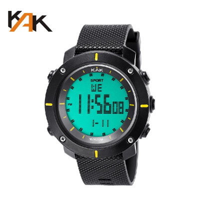 

KAK Fashion Outdoor Sports Clock Climbing Hiking Wristwatch Multi-Functional Big Dial Casual Waterproof Electronic Watch