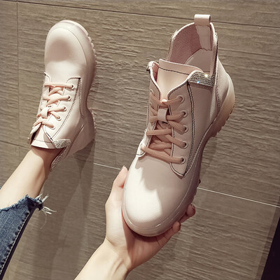 

Casual fashion Martin boots autumn water drill thick bottom candy-colored students short boots