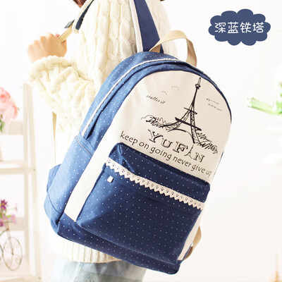 

Canvas backpack Korean girls heart travel backpack cute Mori leisure high school students schoolbag female junior high school stud
