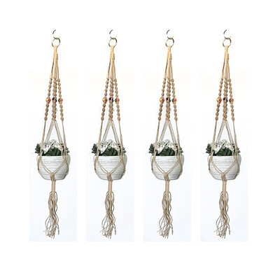 

MEIYU Flower Bead Set of 4 Handmade Flower Pot Sling Decoration 13928