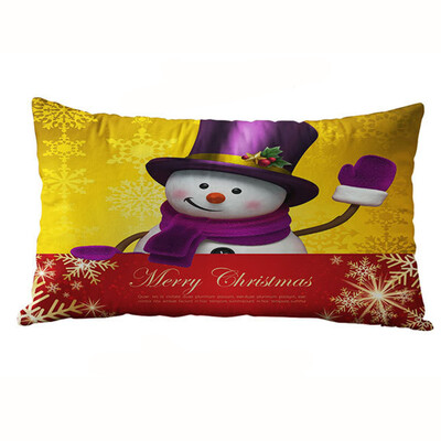 

Siaonvr Christmas Rectangle Cotton Linter Pillow Cases Cushion Covers