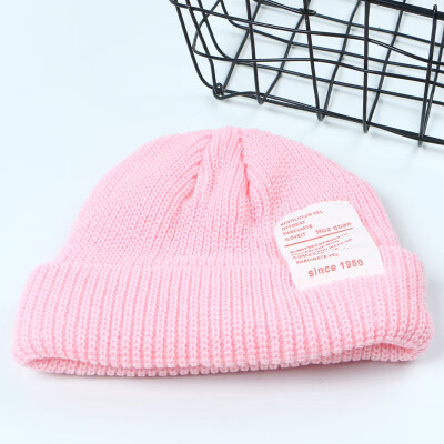 

Pasted letter original tide brand melon skin wool hat sailor short rogue retro Han hip hop ins knitted hat