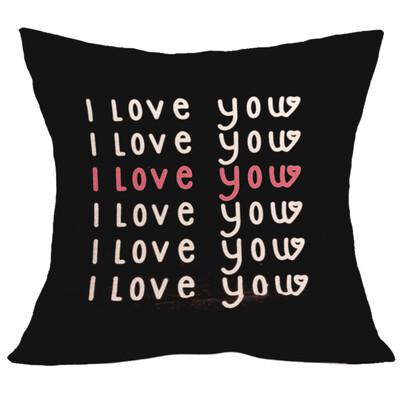 

Siaonvr LOVE Letter Square Pillow Cover Cushion Case Pillowcase Zipper Closure B