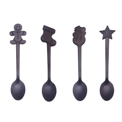 

Toponeto Stainless Steel Christmas Series Coffee Honey Spoon Dessert Teaspoons Xmas Gifts