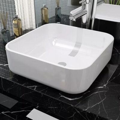 

Basin Square Ceramic White 15"x15"x53