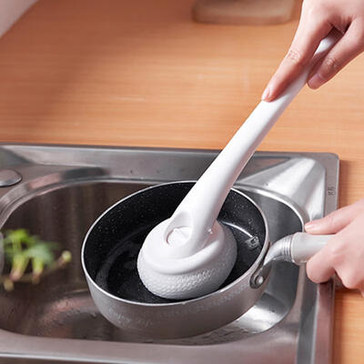 

Greensen Detachable PP Long Handle Kitchen Brush Tool Pot Pan Dish Scrubber Cleaning Ball