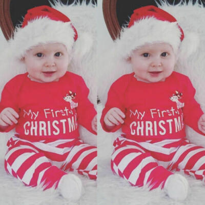 

Christmas Newborn Baby Boy Girl Clothes Romper Pants Leggings 2PCS Outfits Set