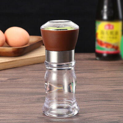 

Manual Stainless Steel Brushed Mill Salt Pepper Grinder Plastic Bottle Kitchen