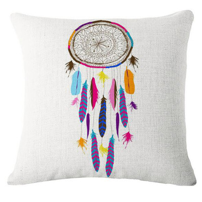 

〖Follure〗Dream Catcher Cotton Linen Cushion Cover Pillow Case Home Sofa Bed Car Decor A