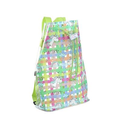 

Unicorn Pvc Unisex Backpack Clear Transparent Drawstring Bag Shoulder Rucksack