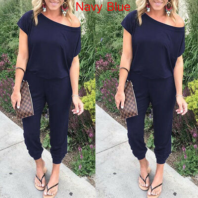 

Womens Boho Cold Shoulder Clubwear Playsuit Bodycon Party Trousers Jumpsuit