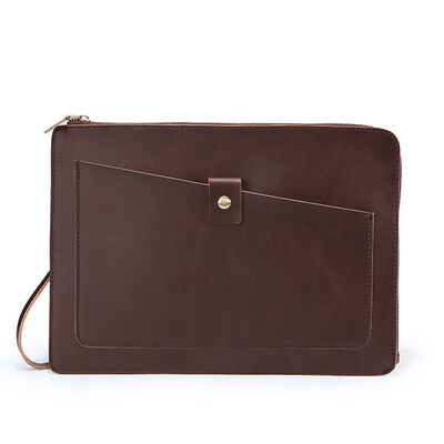

Retro leather mens bag in hand tide men street hand clutch iPad file bag envelope tide