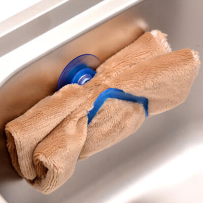 

Sponge Dishcloth Dish Towel Rack Hanging Holder Suction Cup Sink Kitchen Tool