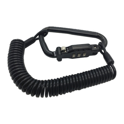 

Motorcycle Race Helmet Lock Mountain Bike Spring Cable Climbing Hook 3 Digit Combination Anti-theft Lock