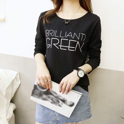 

Long sleeve T shirt Women Spring Autumn Casual O Neck Tshirt Loose Korean Style Large size Female Bottoming Tops