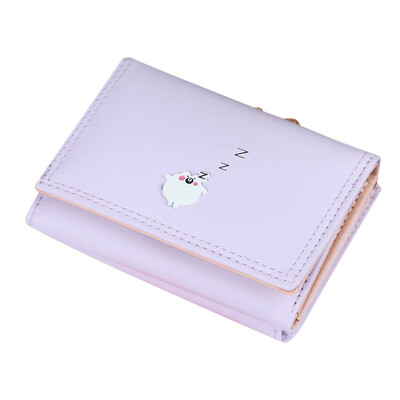 

Tailored Women Short Lovely Fashion Three Fold Candy Color Coin Purse Card Holder Bag