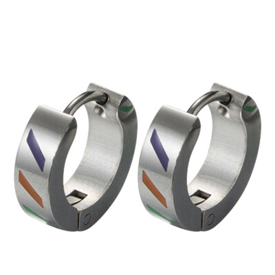 

Stainless Steel Rainbow Pride Earrings Fashion Pride Ear Studs Couple Jewelry