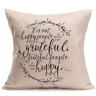 

Siaonvr Happy Fall Thanksgiving Day Soft Linen Pillow Case Cushion Cover Home Decor