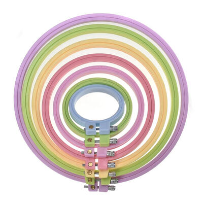 

Plastic Embroidery Frame Ring Round Hoop Set Cross Stitch Hand Sewing Tools