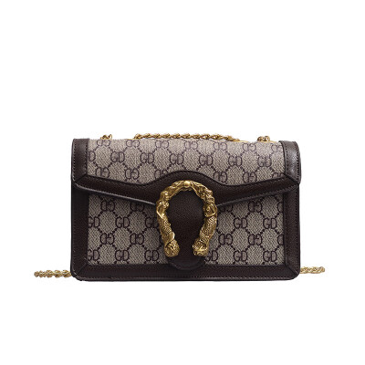 

2019 new bag female woven pattern stitching shoulder bag fashion Korean female student backpack bag