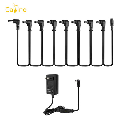 

Caline CP-07 Guitar Effects Power Supply Adapter DC 9V 2A with Output Cable Filter 8-Way Topology Cable