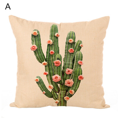 

45x45cm Abstract CactusFlower Pillow Case Cushion Cover Home Sofa Bed Car Decor