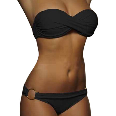 

Summer Women Sexy Underwire Swimwear Bikini Strapless Bikini Bathing Beach Hot