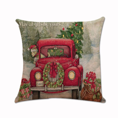 

Tailored Christmas Xmas Santa Claus Cushion Cover Pillow Case Square Car Home Decor