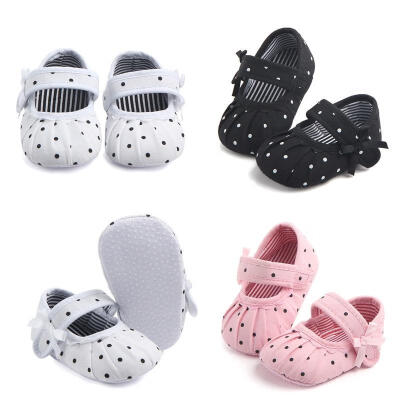 

Newborn Baby Girls Canvas Crib Shoes Soft Sole Pram Prewalker Anti-slip Sneakers