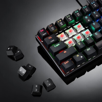 

MOTOSPEED CK61 RGB Mechanical Gaming Keyboard OUTMU Red Switches Keyboard 61 Keys Anti-ghosting with Backlight for Gaming Black