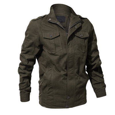 

Gobestart Mens Autumn Winter Casual Long Sleeve Solid Button Tooling Jacket Top Blouse