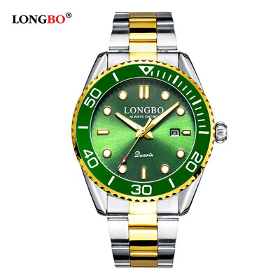 

80506 green water ghost sports mens watch calendar steel belt watch male waterproof luminous