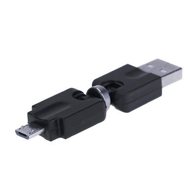 

360 Degree Rotary Knob USB20 Male to Mini USB Male Converter Adapter