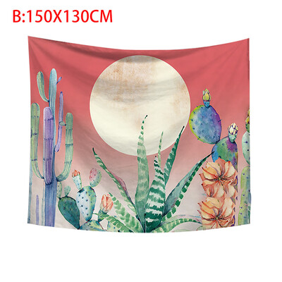 

Toponeto Cactus Tapestry Wall Hanging And Cactus Plant Printed Tapestry Cactus Watercolor Tapestry