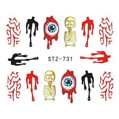 

〖Follure〗Halloween Nail Sticker Nail Decoration Horror Design