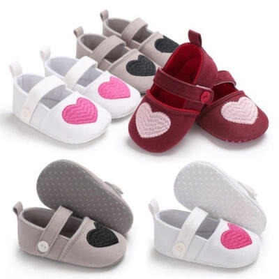 

Baby Newborn Toddler Girl Crib Shoes Pram Soft Sole Prewalker Anti-slip Sneakers 0-18M