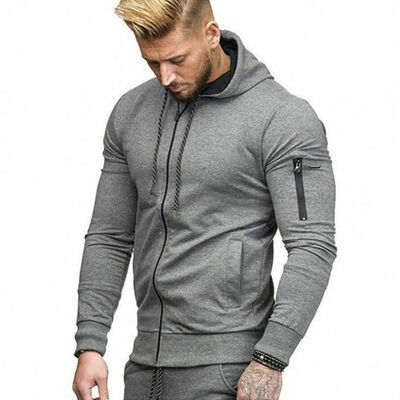 

Mens Hoodie Warm Zip Hoody Hooded Sweatshirt Coats Jacket Outwear Sweater Jumper