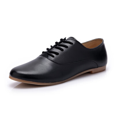

LZJ 2019 Spring women oxford shoes ballerina flats shoes women genuine leather shoes moccasins lace up loafers white shoes 35-44