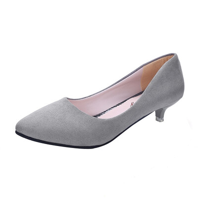 

Rose Women Fashion Nude Shallow Mouth Elegant Ladies Office Work High Heels Shoes