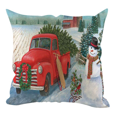 

Siaonvr Christmas Pillow Cover Pillowcases Decorative Sofa Cushion Cover Home Decoration