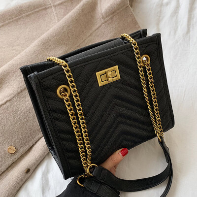 

Autumn 2019 Korean version of the new womens bag single shoulder zipper pure color single shoulder oblique shoulder one shou