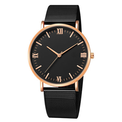 

Gobestart Fashion Mens Women Sport Stainless Steel Case Band Quartz Analog Wrist Watch