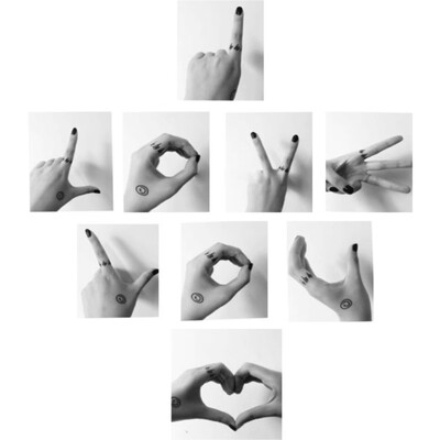 

〖Follure〗10pcs Smile&Lightning Finger Body Water Transfer Temporary Tattoo Sticker