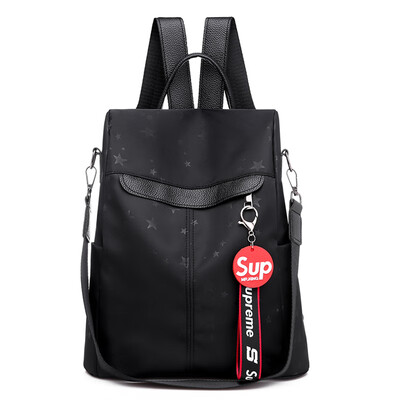 

Shoulder bag female Korean wave bag Joker University Oxford canvas ladies anti-theft small backpack