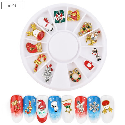 

Gobestart Manicure Turntable Christmas Series Diy Nail Decoration Accessories