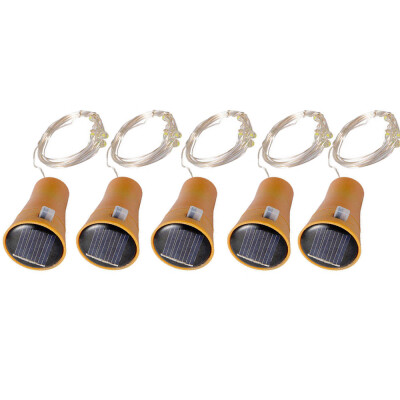 

Siaonvr 5PCS 2M Solar Cork Wine Bottle Stopper Copper Wire String Lights Fairy Lamps