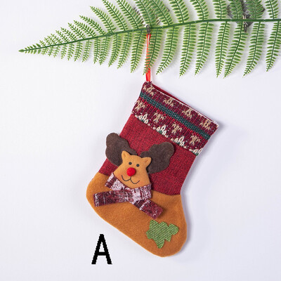 

Siaonvr Christmas Stockings Mini Socks Santa Candy Gift Bag Christmas Tree Decorations