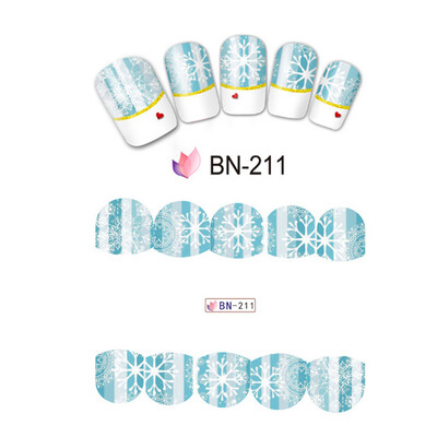 

〖Follure〗Art Decals Nail Wraps Stickers Adhesive Polish Foils Decor Snow Santa Claus