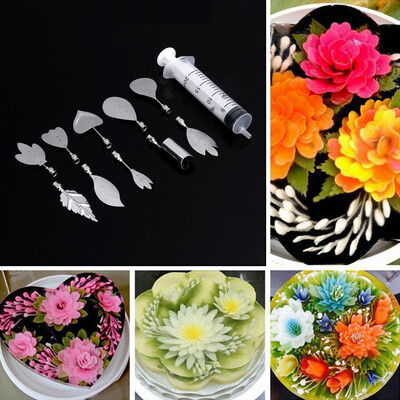 

10pcs 3D Jelly Art Tools Cake Jello Pudding Syringe Mold Russian Nozzles