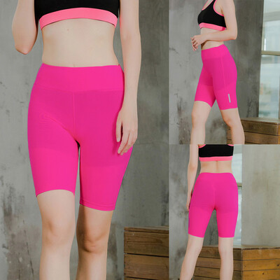 

Tailored Womens Solid Color Luminous Reflective Strip Yoga Sports Shorts Yoga Pant